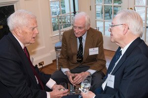 Carmel Institute Advisory Committee members Symington and Collins chat with Librarian of Congress James Billington.