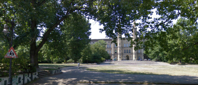 Künstlerhaus Bethanien, on the way from the apartments to the studios.