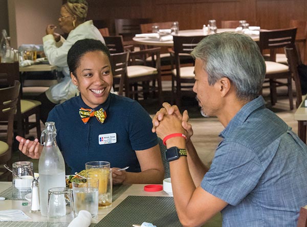 A breaking bread lunch session