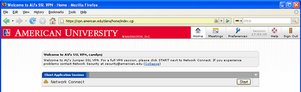 VPN Firefox Start Screen VPN Firefox Start Screen