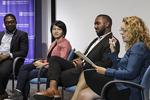 panel speakers in chairs