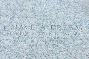 Martin Luther King, Jr. Memorial with words 