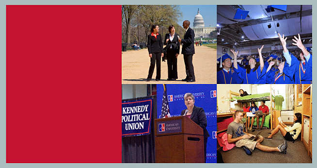 At AU and beyond, students, faculty, and 
alumni experience the best of Washington, D.C. and the world.