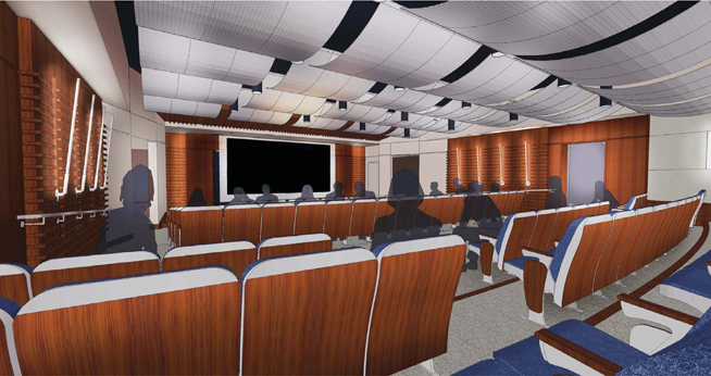 A new SOC: 150-seat theater architectural rendering