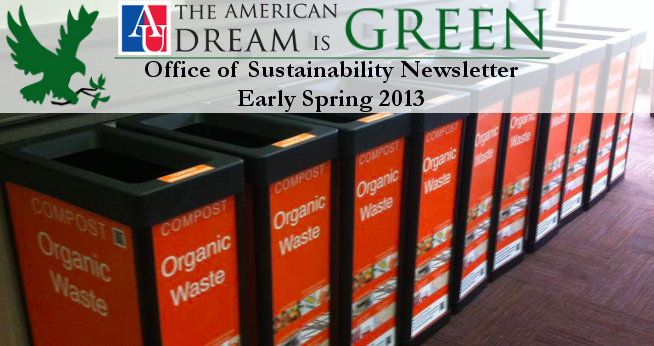Early Spring 2013 Sustainability Newsletter