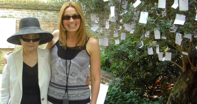 Angel Reed with Yoko Ono