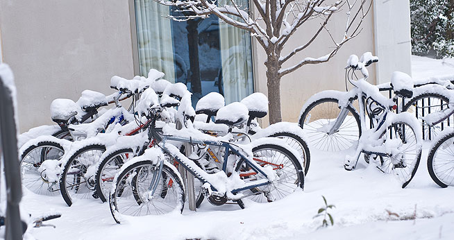 These bike racks and picnic area were donated by the class of 2007.