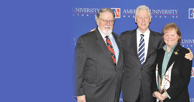 The nation's most politically active students hosted former President Bill Clinton, pictured here with SOC Exec in Residence Dotty Lynch.