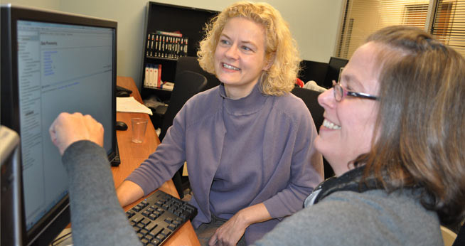 AU economics professors Kara Reynolds and Mary Hansen&nbsp;