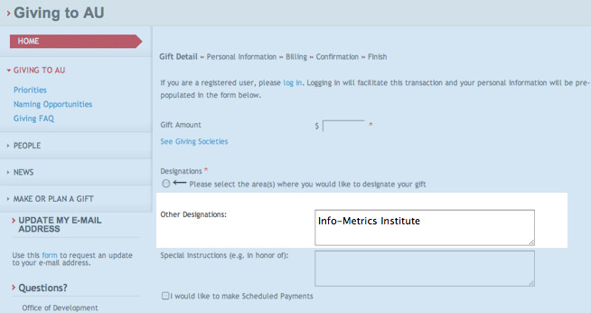 Info-Metrics Giving