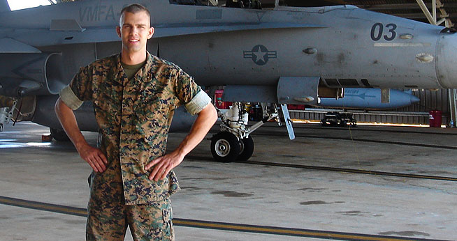 Mike Cornacchione, a new full-time Kogod graduate student, finished a four-year contract with the U.S. Marine Corps in June 2009.