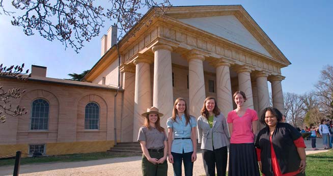 Public history students at Arlington House