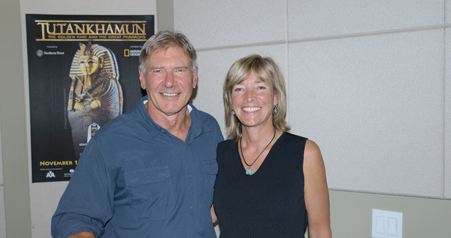 Prof. Maggie Stogner directed Harrison Ford, who did the voice over for a film about Egyptian Pharoahs.