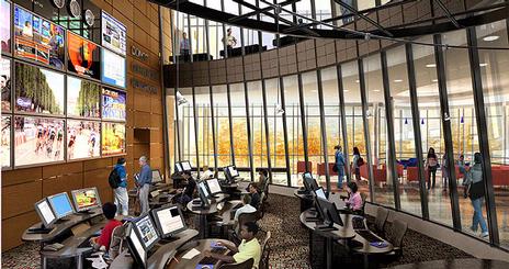Rendering of new SOC newsroom.