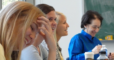 Honors faculty and students at a guest lecture.