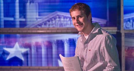 SOC student Greg Handlesman beat out 1000 competitors to land one of only 15 internships at The Daily Show with Jon Stewart