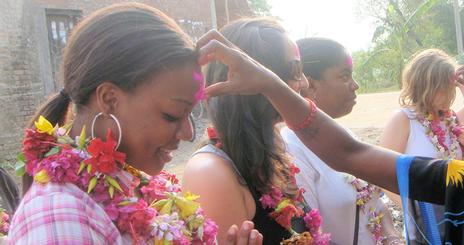 ITEP student Gabrielle Goudiaby arrives in Nepal for an AU Alternative Break trip
