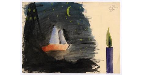 Candle, Boat and Warning Lights. Lilly Edna Amit (Bobasch). c. WWII.