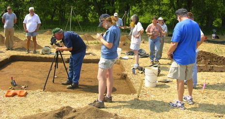 Anthropology faculty and students doing fieldwork