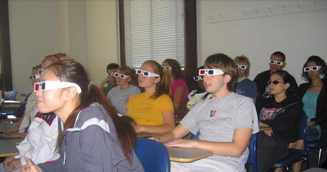 Students at 3-D animation event