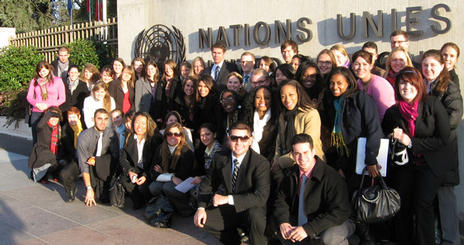 Students at the United Nations Office in Geneva