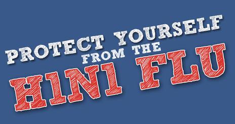 Text: protect yourself from the H1N1 Flu
