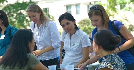 Students at the Kogod School of Business orientation