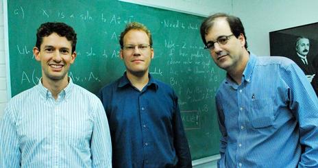AU math professors Joshua Lansky, Jeffrey Adler, and Jeffrey Hakim