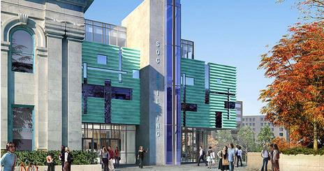 A new SOC: expanded McKinley, view of proposed north elevation
