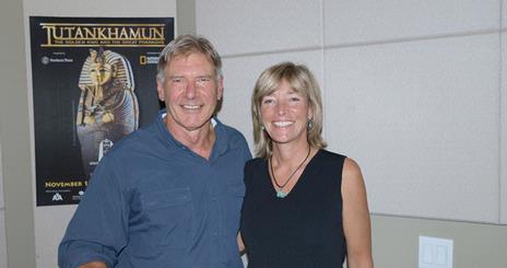 Prof. Maggie Stogner directed Harrison Ford, who did the voice over for a film about Egyptian Pharoahs.