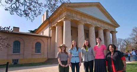 Students, faculty, and partners at the NPS's Arlington House: The Robert E. Lee Memorial