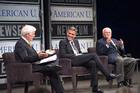 NIck and George Clooney with Bill Small at Reel Journalism Event held with SOC partner the Newseum