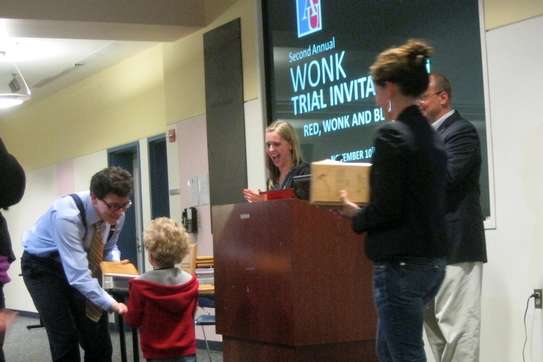 Adam Treece receiving award wonk