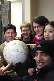 Students at the International Student and Scholar Services Office.