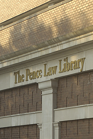 Exterior of Pence Law Library