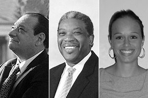 Alumni Award winners Robert Cerasoli, '69, Tom Lewis, '75, and Lindsay Webster, '03, will be honored at the Port & Politics reception.