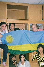 Students hanging out in university managed dorms.