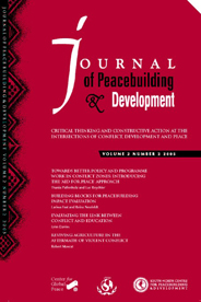 Cover of Journal of Peacebuilding & Development