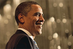Barack Obama's first year was captured in quotations by the James B. Simpson Fellowship at the School of Communication
