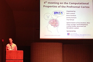 Professor Mark Laubach presenting at the Computational Properties of the Prefrontal Cortex conference.