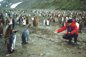 Photo: Jack Child with penguins