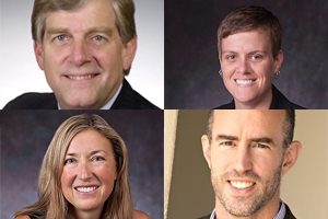 SPA faculty, clockwise from upper left - Bennett, Palmer, Moore, and Addington
