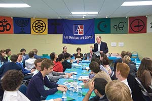 Photo: panelists and attendees at the Table Talk Lunch Series