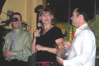 Cochairs from the Class of ’99 attended the Ten Year Reunion at the 4Ps in Cleveland Park.&nbsp; From left: Greg Graumann, Ann Marie Sharratt, and Justin Perillo.&nbsp;