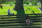 Students in the Ampitheatre