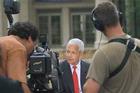 School of Public Affairs Professor Julian Bond being interviewed by CBS News.