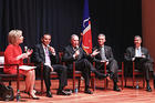 Photo: From left: Andrea Mitchell, Antonio Villaraigosa, Michael Bloomberg, Rahm Emanuel, Arne Duncan.