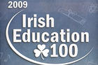 The Village Voice's Irish Education 100 logo.