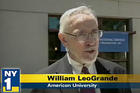 Bill LeoGrande, Dean of the School of Public Affairs talks to NY1 Television.