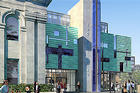 Architectural rendering of the McKinley Building exterior addition for the new School of Communication.